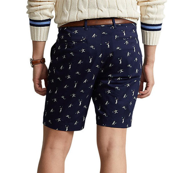 Polo Performance Ralph Lauren Printed Straight Fit Chino Short - French Navy Playermen's pants