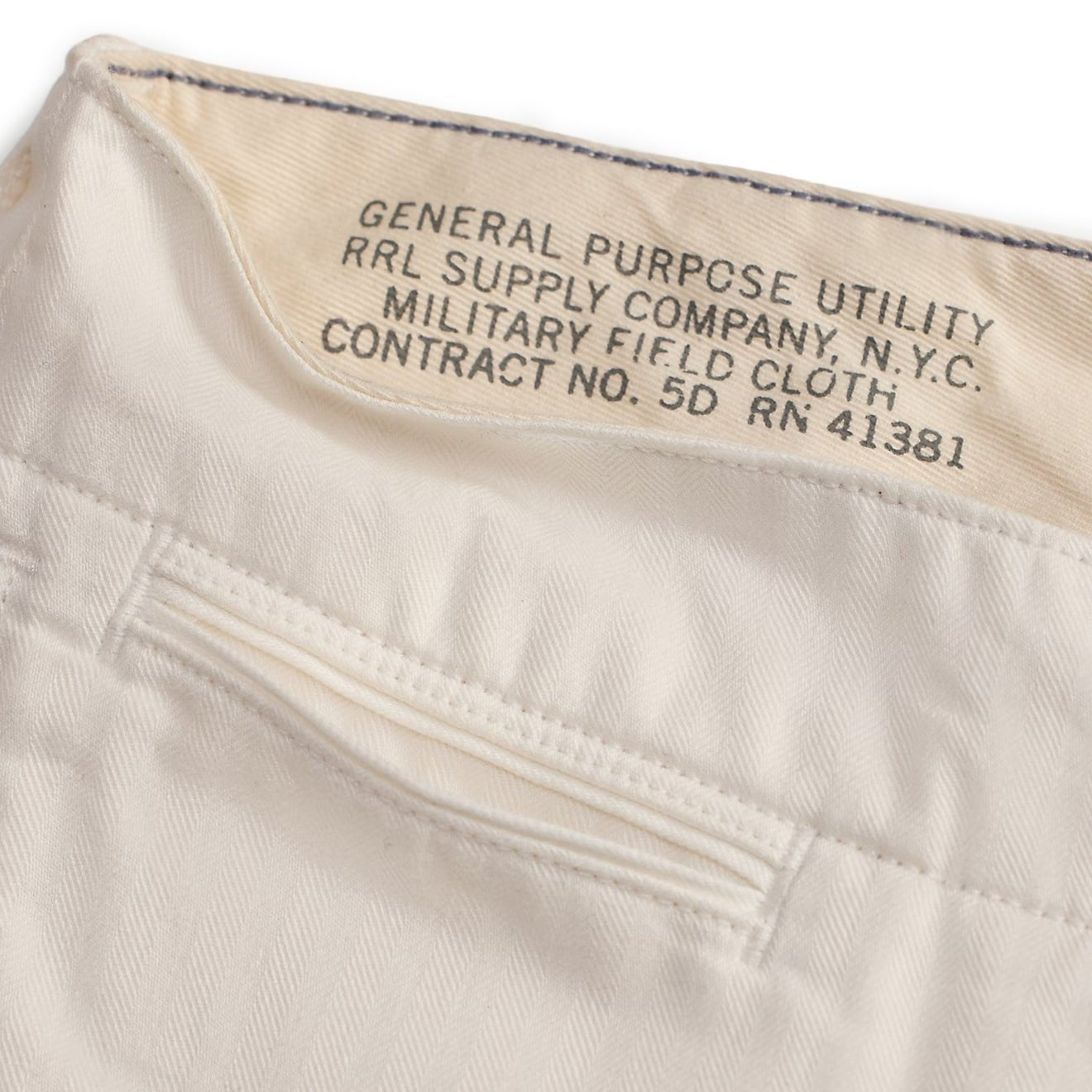 RRL By Ralph Lauren Herringbone Twill Officer's Shorts Antique Whitemen's pants