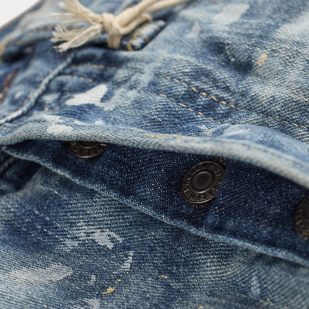RRL By Ralph Lauren Straight Fit Distressed Jean Fenimore Washmen's pants