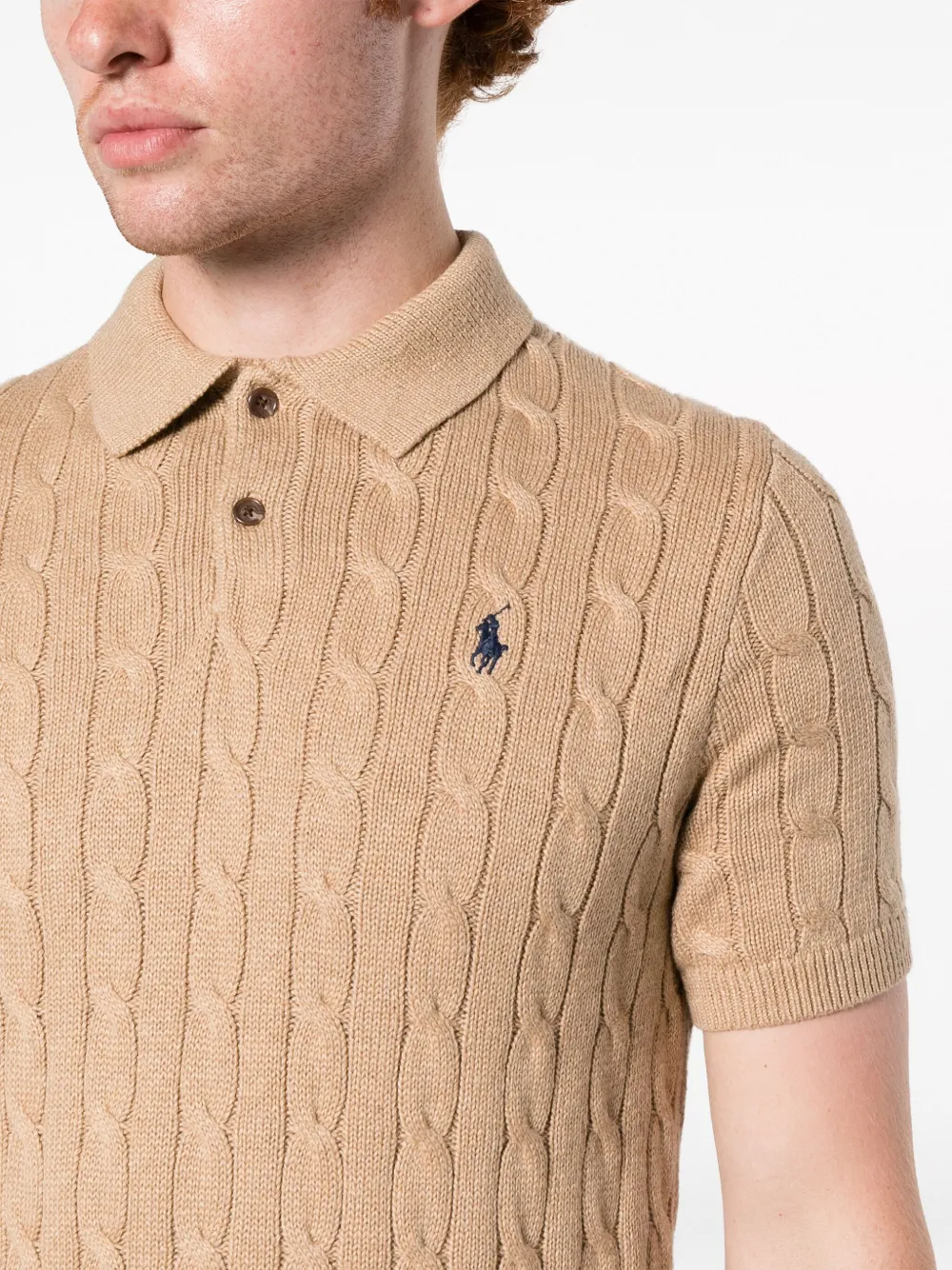 POLO RALPH LAUREN - Men Short Sleeve Cotton Cable Knit Sweater Polo Men’s shirt