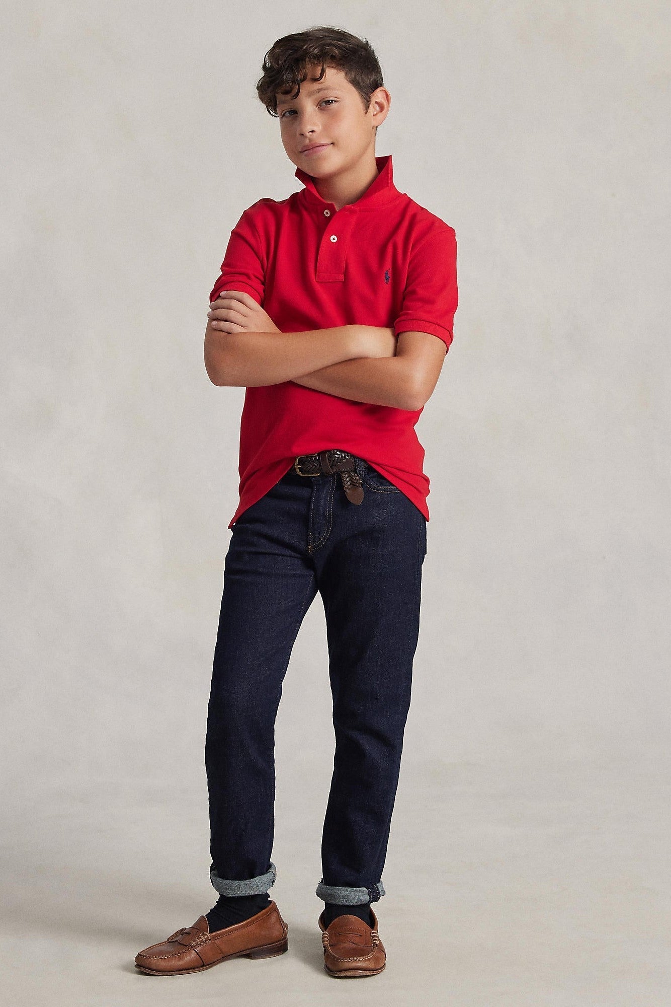 Polo Ralph Lauren Boys Mesh Red Polo Shirt shirt