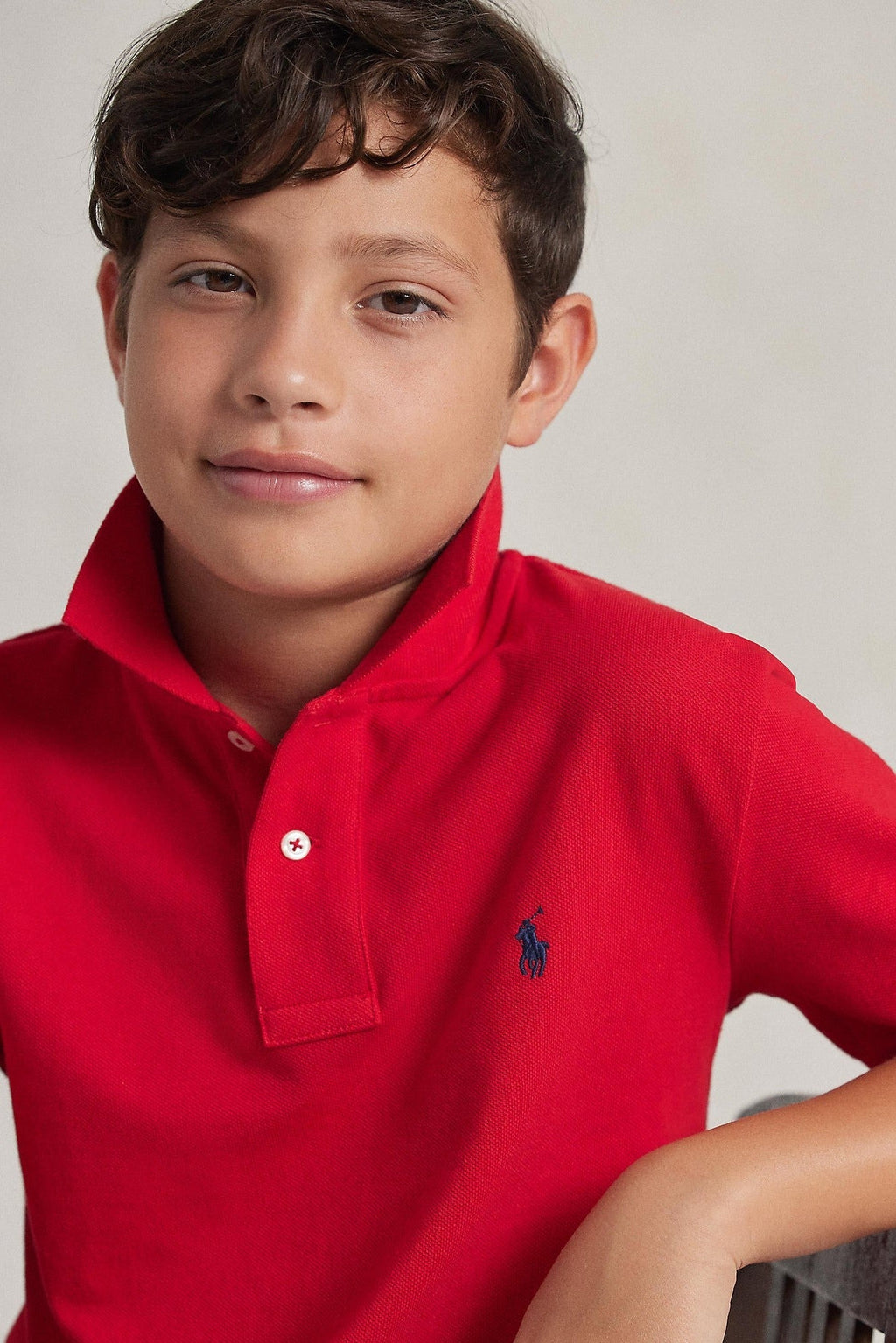 Polo Ralph Lauren Boys Mesh Red Polo Shirt shirt