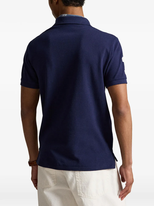 POLO RALPH LAUREN - Men Basic Mesh Prl Yacht Club Patch Sash Stripe Custom Slim Short-Sleeve Polo Shirt Men’s shirt