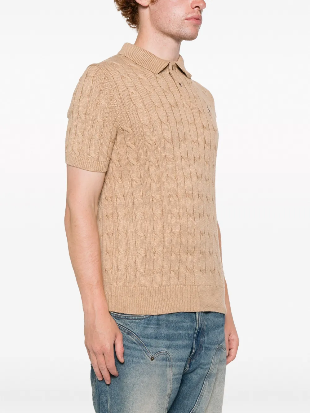 POLO RALPH LAUREN - Men Short Sleeve Cotton Cable Knit Sweater Polo Men’s shirt