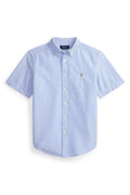 Polo Ralph Lauren Boys Short Sleeve Seersucker Pale Blue Shirt Men’s shirt