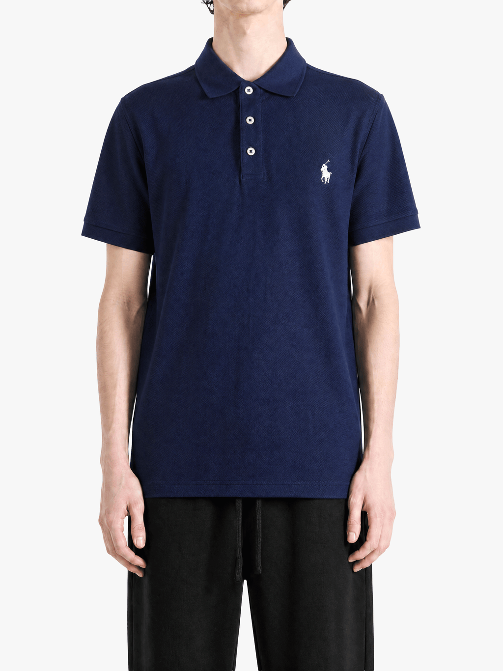 POLO RALPH LAUREN - Men Short-Sleeve Cotton Honeycomb Textured Custom Slim Polo Shirt Men’s shirt