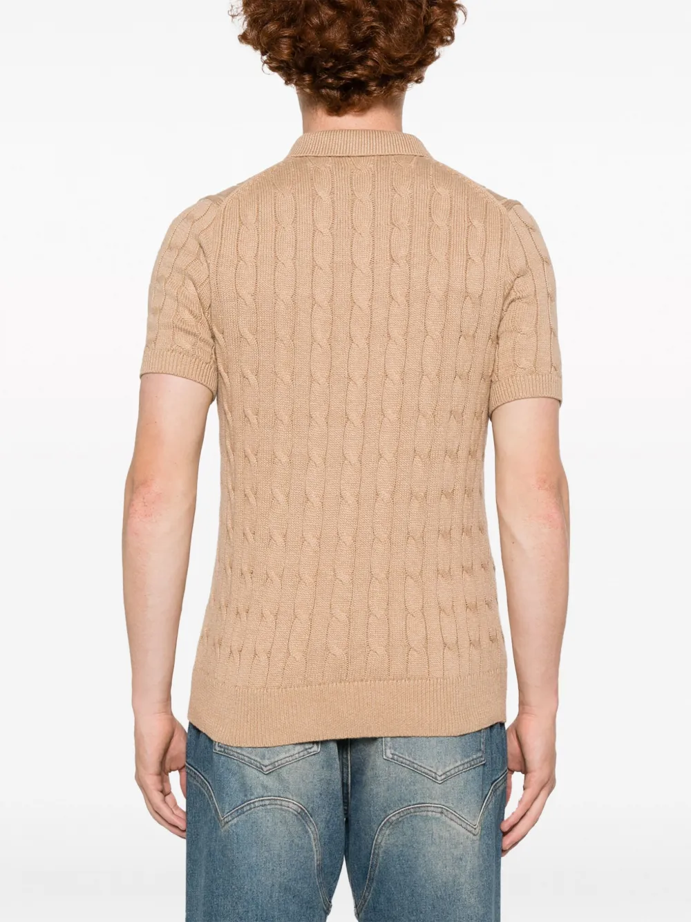 POLO RALPH LAUREN - Men Short Sleeve Cotton Cable Knit Sweater Polo Men’s shirt