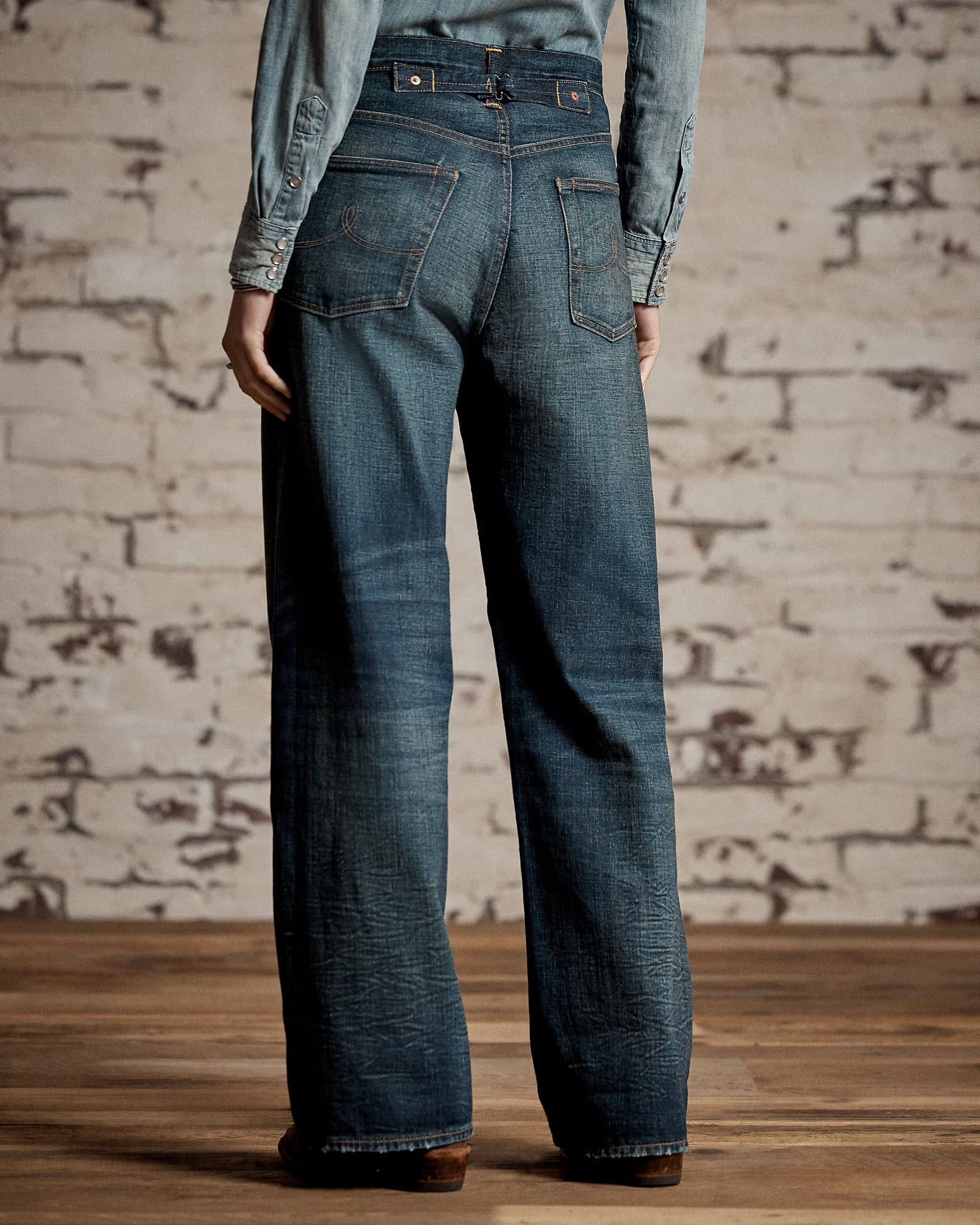 Double RL - Vintage Wide Fit Distressed Kenley Jean - Kenley Washmen's pants