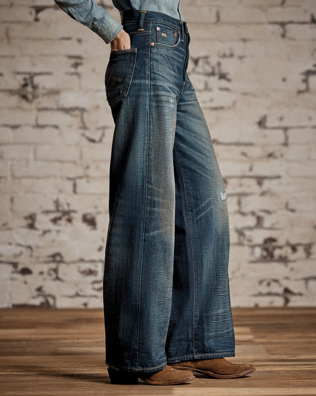 Double RL - Vintage Wide Fit Distressed Kenley Jean - Kenley Washmen's pants