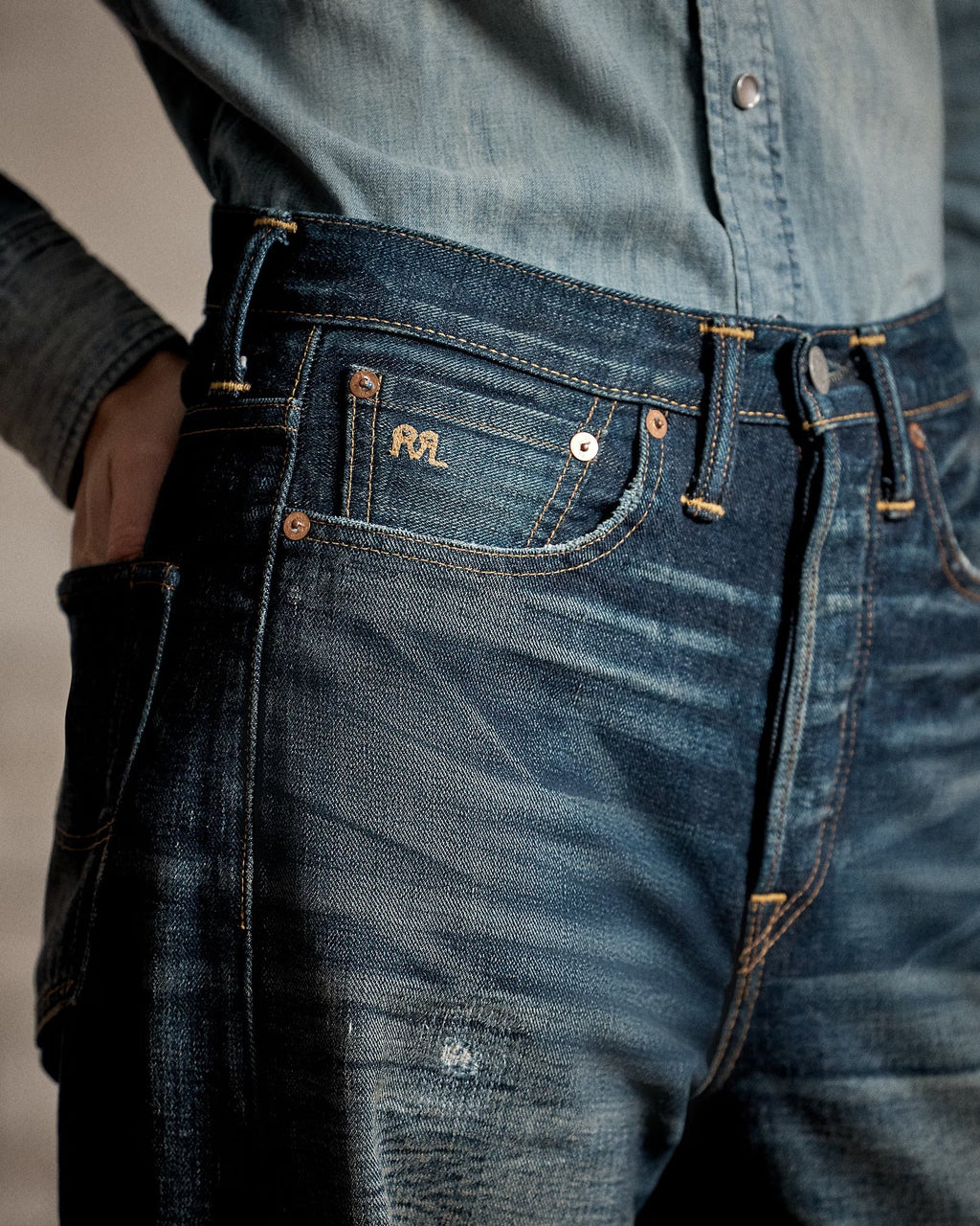 Double RL - Vintage Wide Fit Distressed Kenley Jean - Kenley Washmen's pants