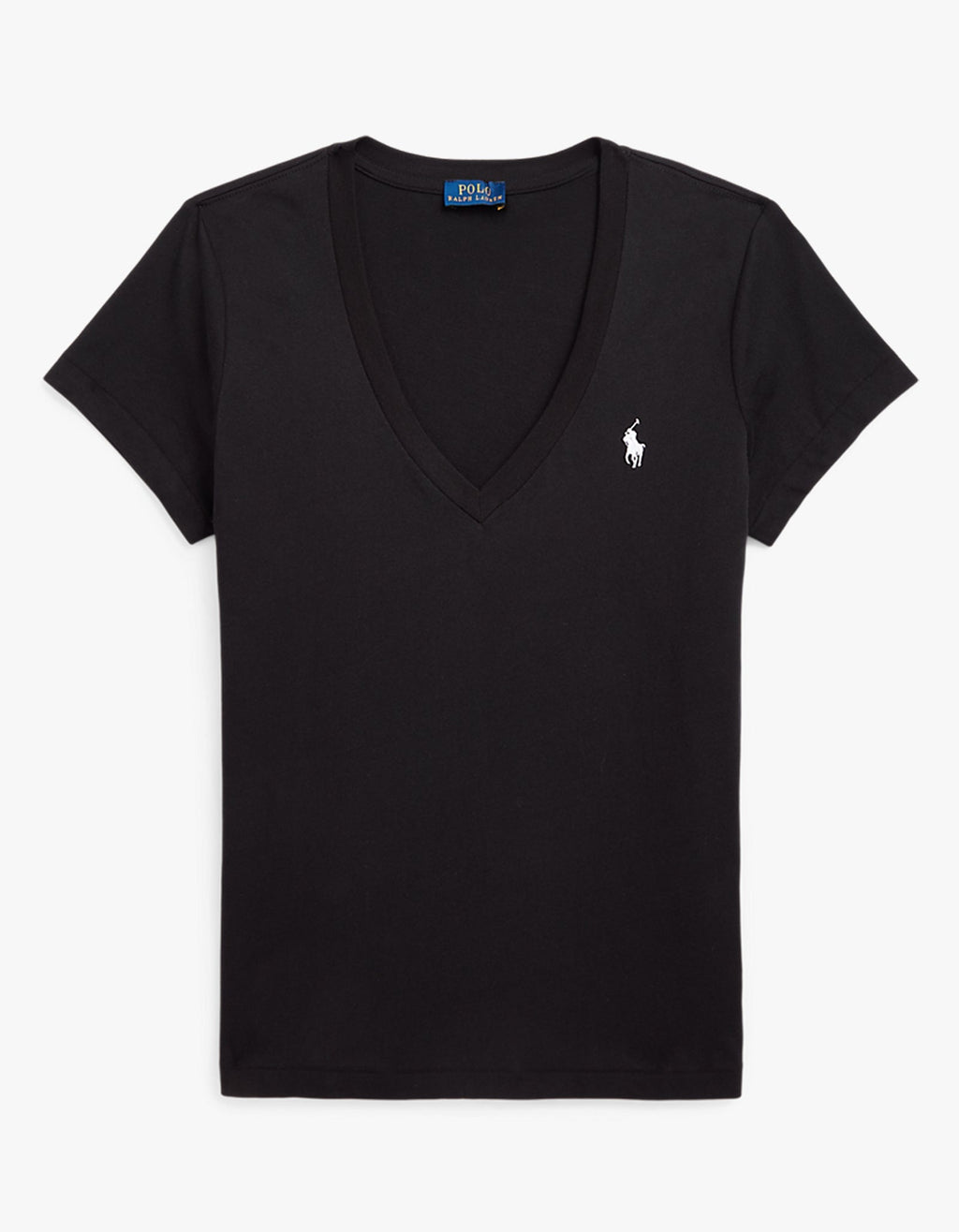 V Neck Short Sleeve T-Shirt - Black shirt