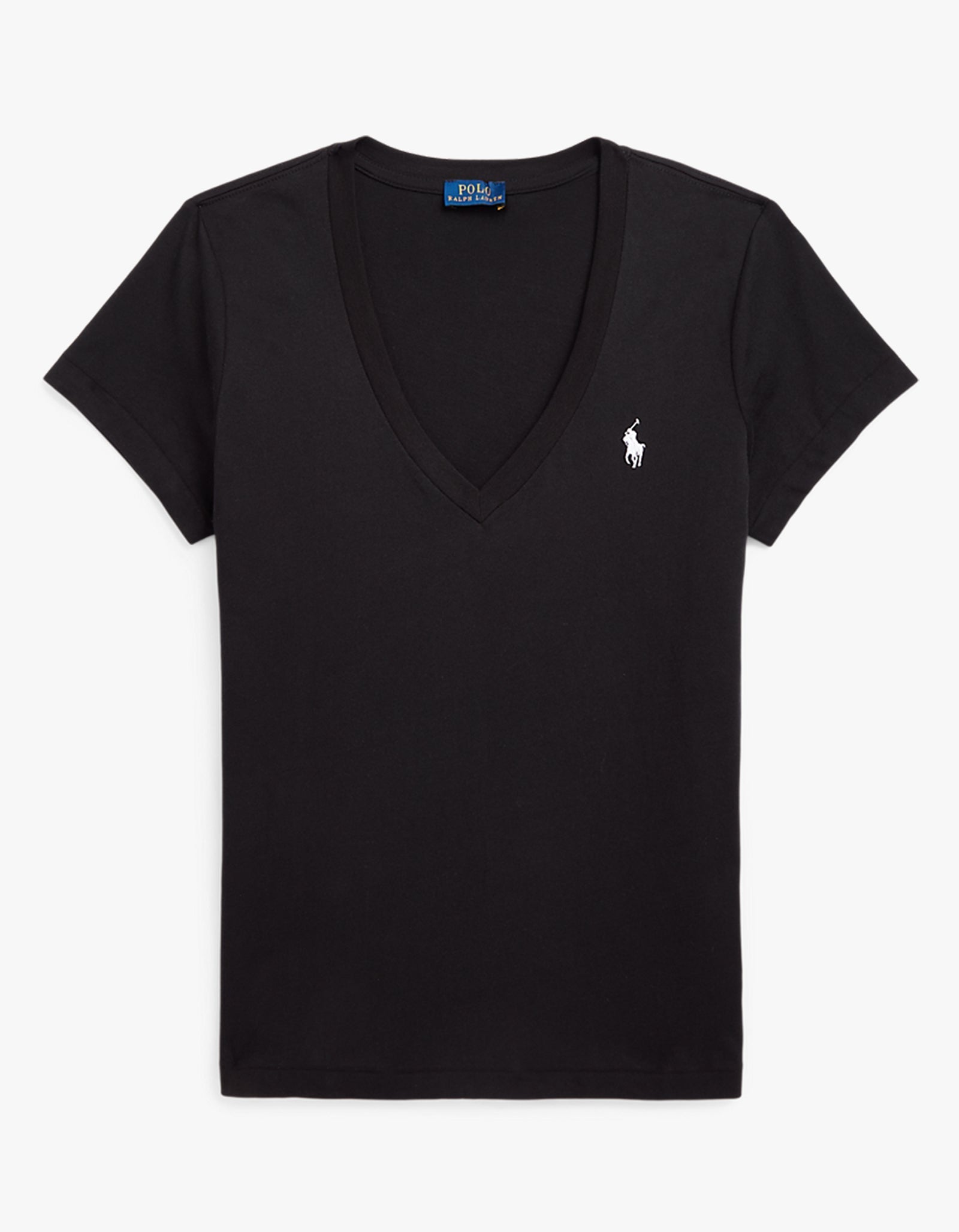 V Neck Short Sleeve T-Shirt - Black shirt