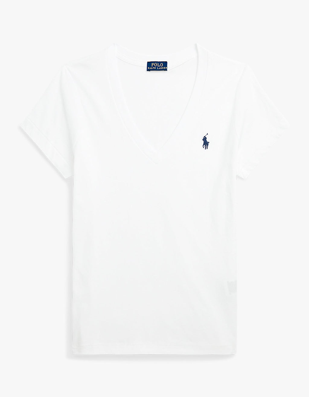 V Neck Short Sleeve T-Shirt - White shirt