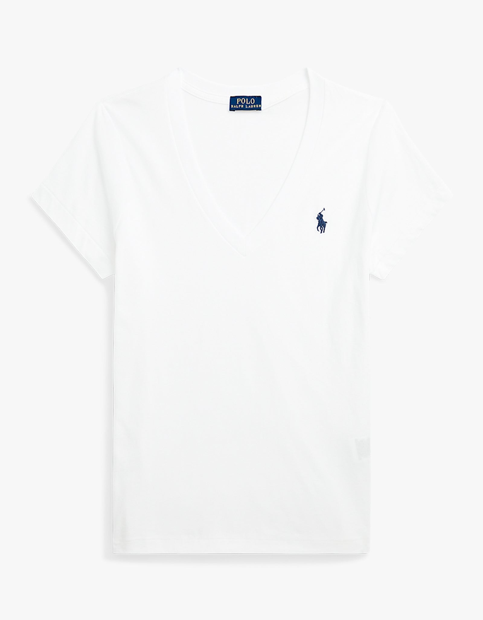 V Neck Short Sleeve T-Shirt - White shirt